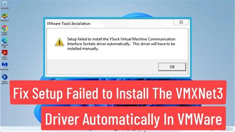 Here is the details of the task for Android & iOS: 1. . Setup failed to install the vmci driver automatically